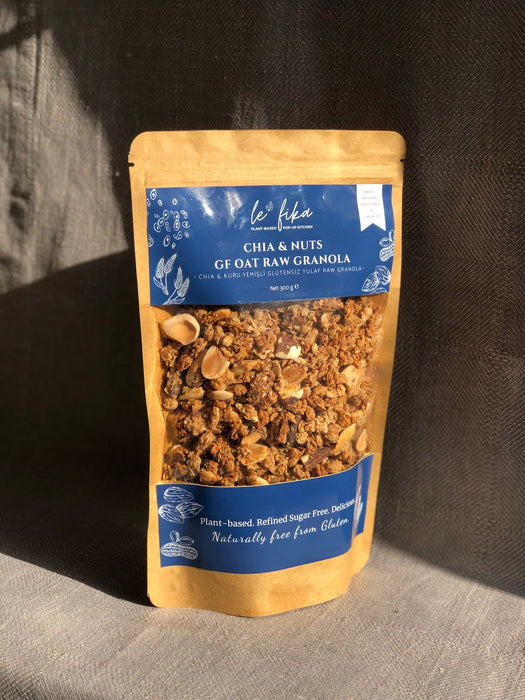 LE FIKA Chia ve Kuru Yemişli Glutensiz Yulaf Raw Granola 300 g