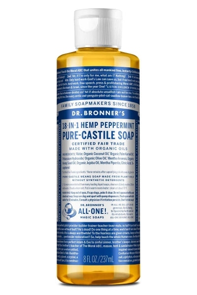 DR BRONNER’S Çok Amaçlı Sıvı Sabun Nane Kokulu 237 ml