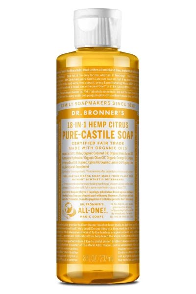 DR BRONNER’S Çok Amaçlı Sıvı Sabun Narenciye Kokulu 237ML